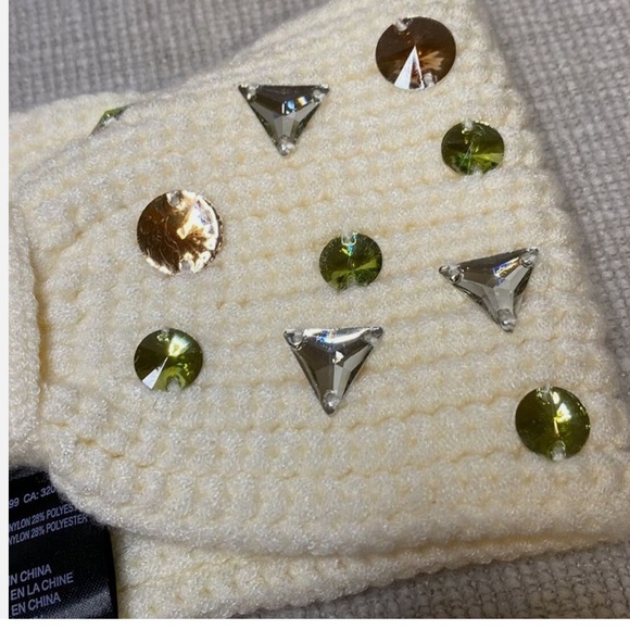 NWOT Anthropologie Lele Sadoughie Misha Embellished Cream Headband, One size - Picture 4 of 8